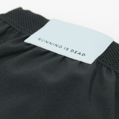 Running is Dead Running Split Shorts L1 D3 Black