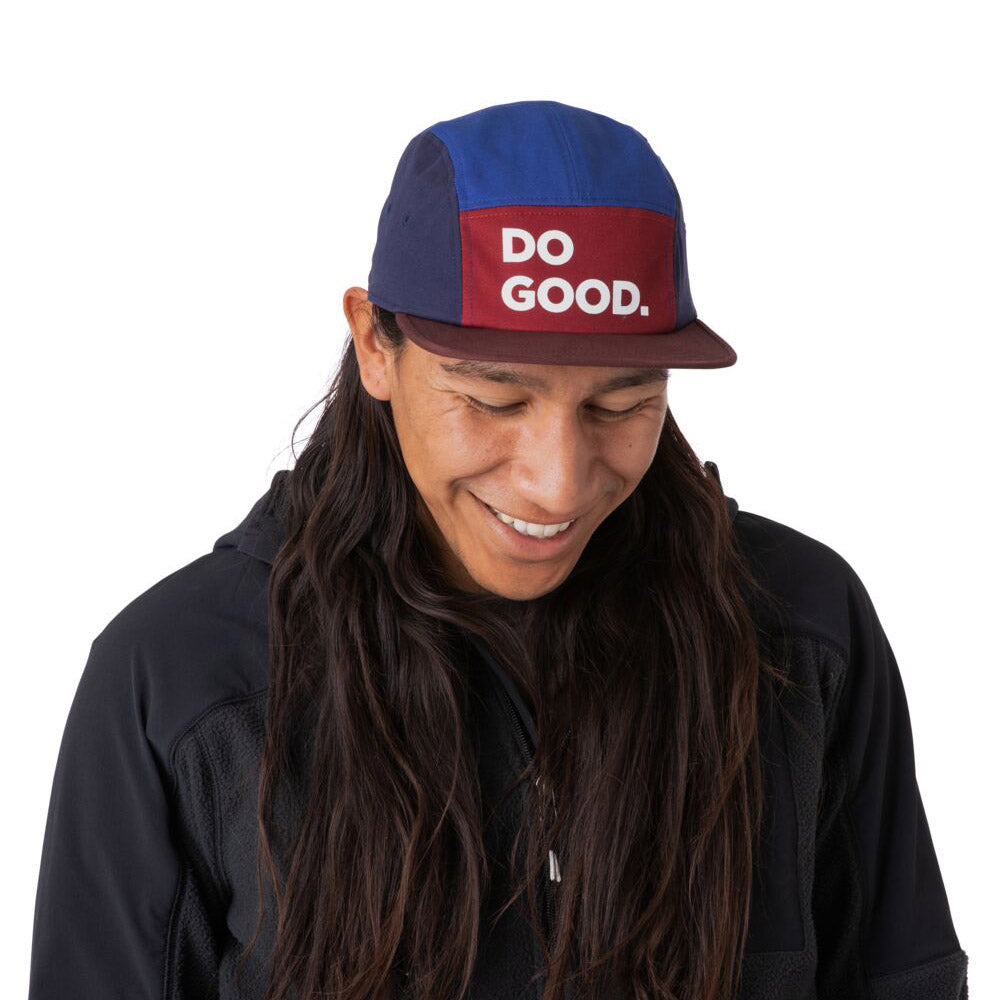 Cotopaxi Do Good Five Panel Hat Chili Pepper & Black Iris