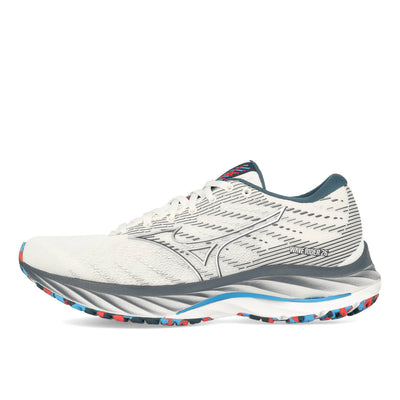 Mizuno Wave Rider 26 Damen White Silver Ibiza Blue