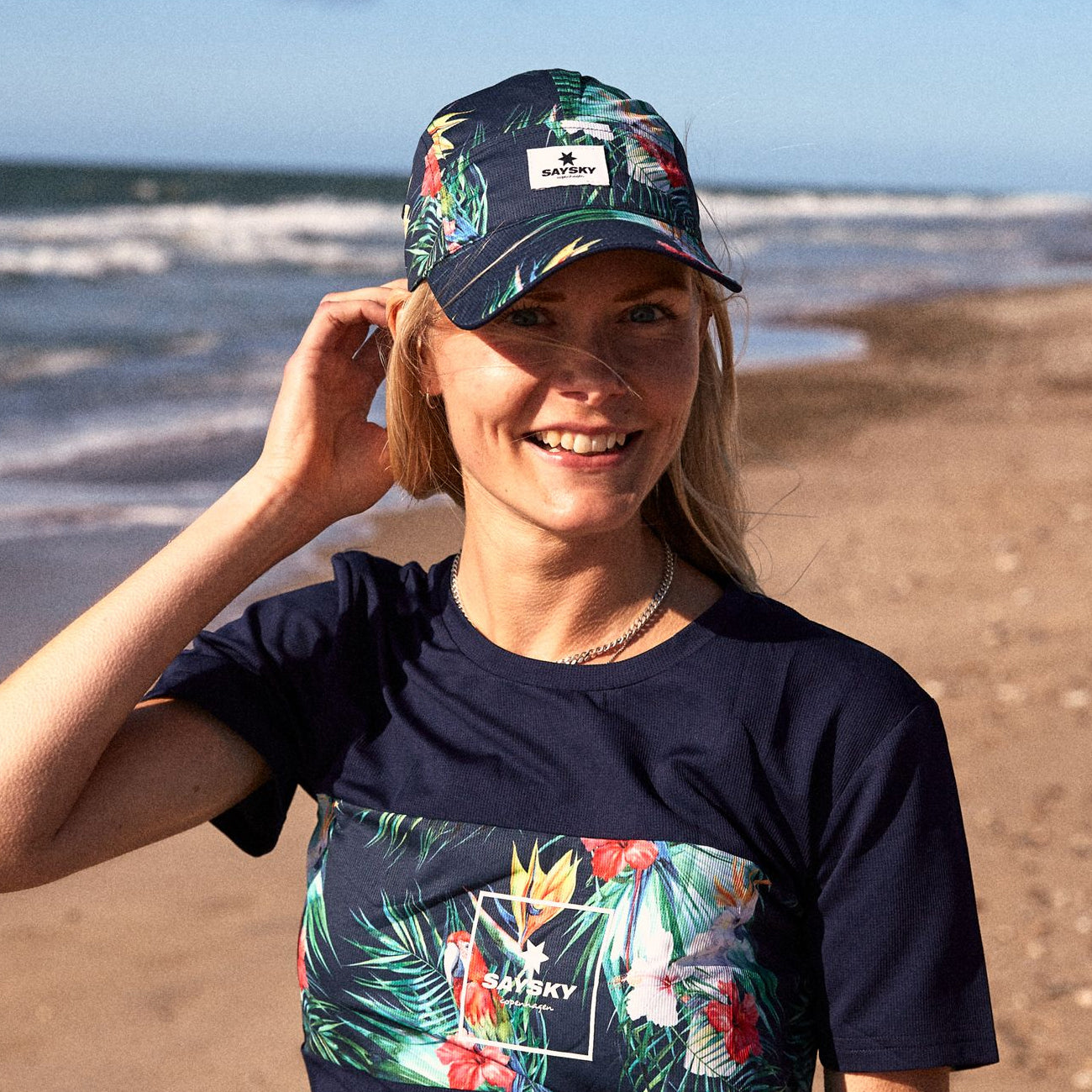 Saysky Reverse Cap Maritime Blue Paradise Floral