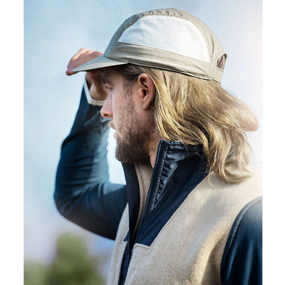 YMR Track Club Torekov Running Cap Earth Grey Off White