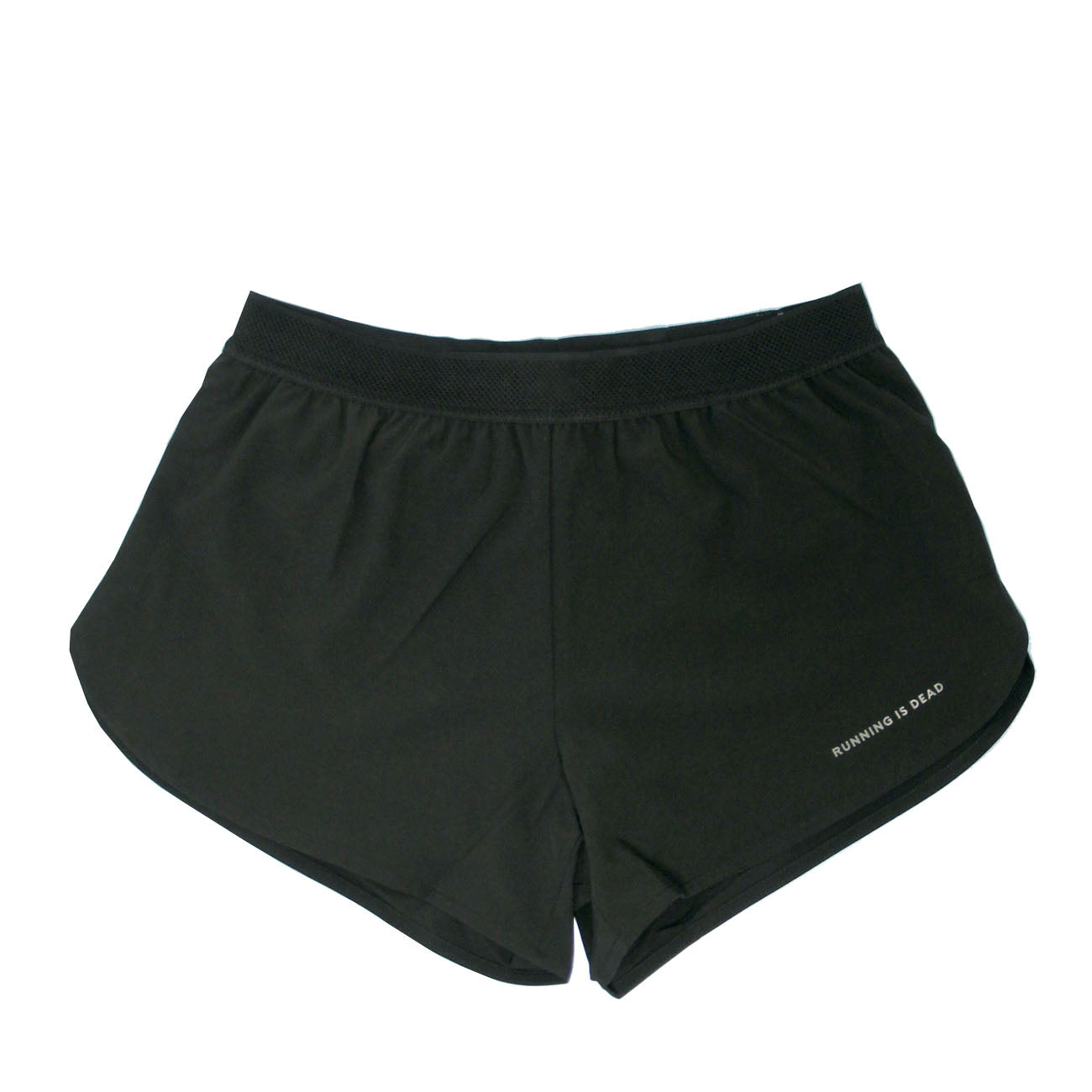 Running is Dead Running Split Shorts L1 D3 Black