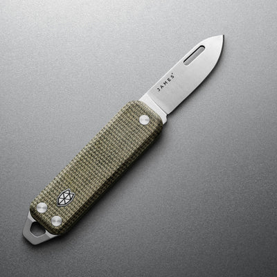 The James Brand The Elko Taschenmesser OD Green Stainless Micarta