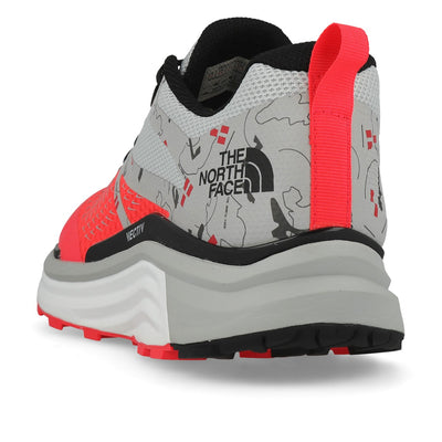 The North Face M Vectiv Enduris II Herren TNF White Trailmarker Print Brilliant Coral