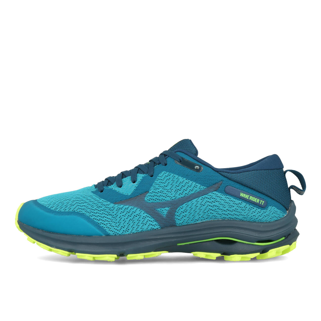 Mizuno Wave Rider TT Herren Algiers Blue Gibraltar Sea Neo Lime