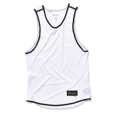 un-sanctioned running Un-Race Singlet White