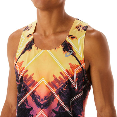 Asics Marathon Singlet Herren Light Orange Orange Pop Amethyst