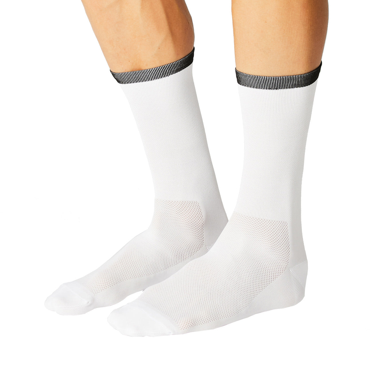 Fingerscrossed Ring Socks White Black