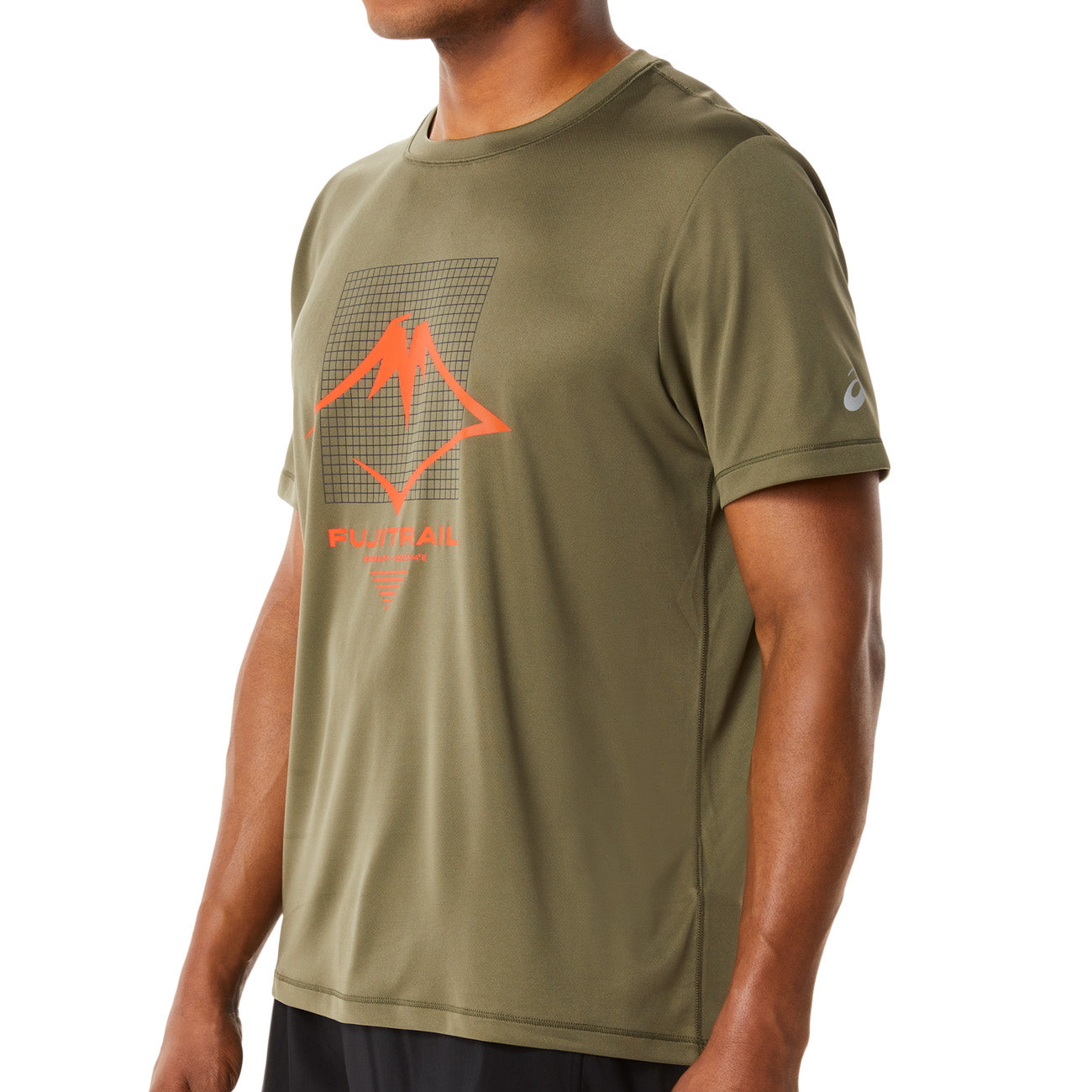 Asics Fujitrail Logo SS Top Mens T-Shirt Mantle Green