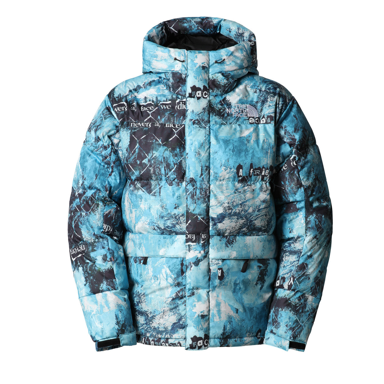 The North Face M Printed Himalayan Down Parka Herren Norse Blue Cole Navin Never A Face Print