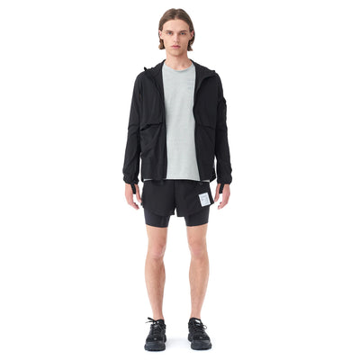 Satisfy Running Techsilk Packable Windbreaker Black Silk