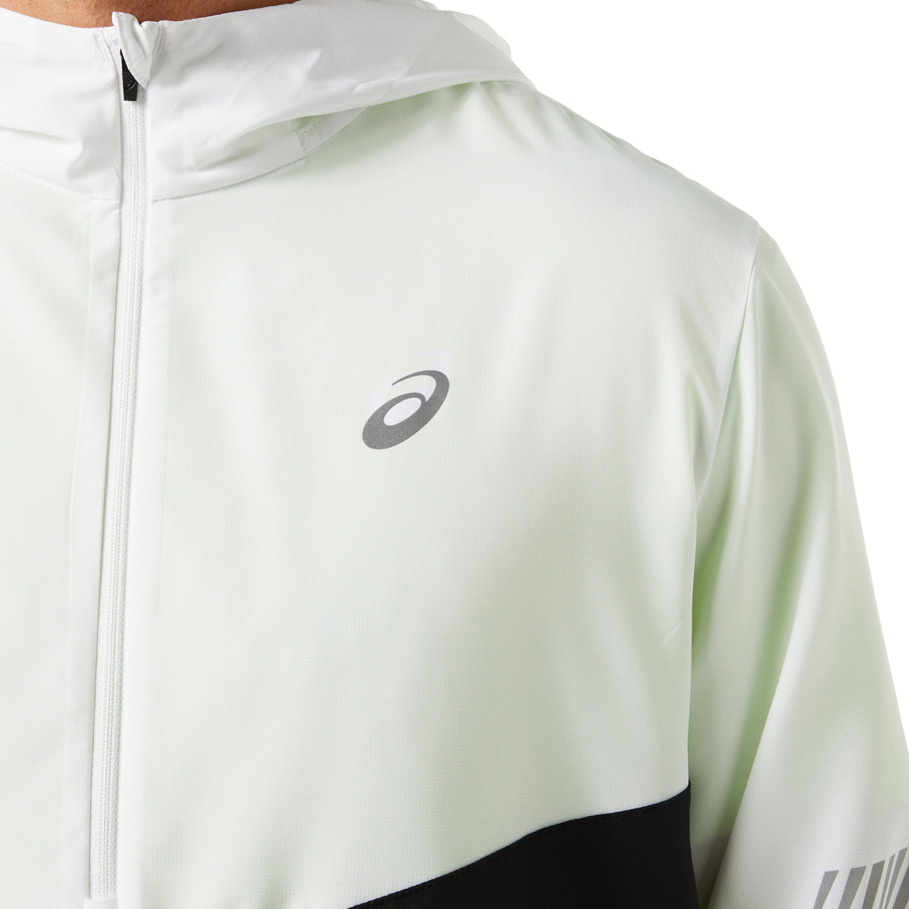 Asics Lite Show Jacket Herren Brilliant White Hazard Green