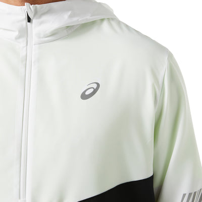 Asics Lite Show Jacket Herren Brilliant White Hazard Green