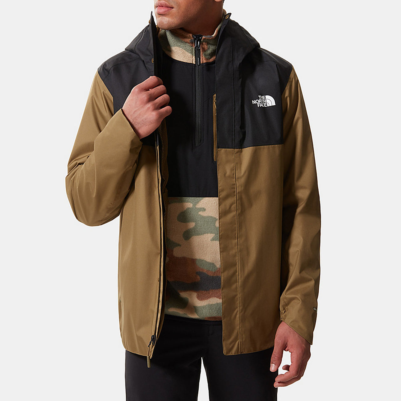 The North Face M Quest Zip-In Jacket Herren Military Olive TNF Black
