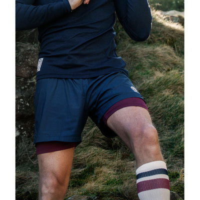 YMR Track Club Torekov 2 - 1 Shorts Herren Navy Wine Red
