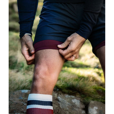 YMR Track Club Torekov 2 - 1 Shorts Herren Navy Wine Red