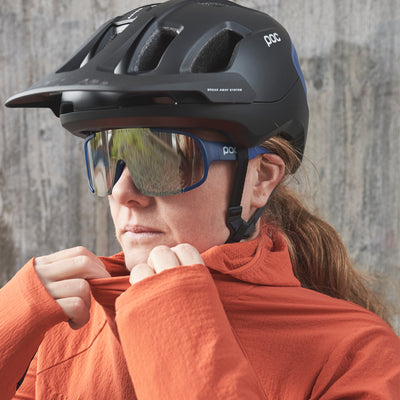 POC Aspire Sunglasses Opal Blue Translucent Brown Silver Mirror