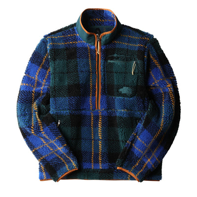 The North Face M Jacquard Extreme Pile Pullover Herren Ponderosa Green Large Halfdome Plaid Print