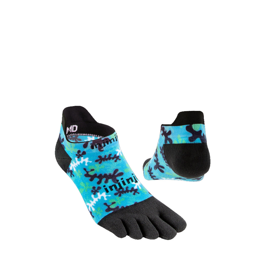 Injinji Spectrum Run Lightweight No Show Socks Reef