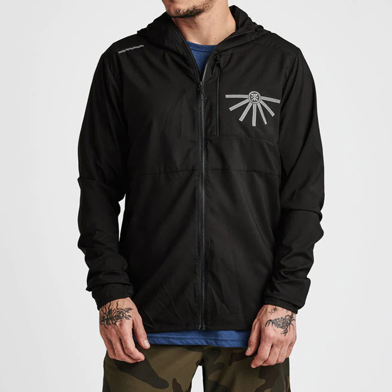 Roark Run Amok Secondwind 2.0 Anorak Jacket Packable Herren Black