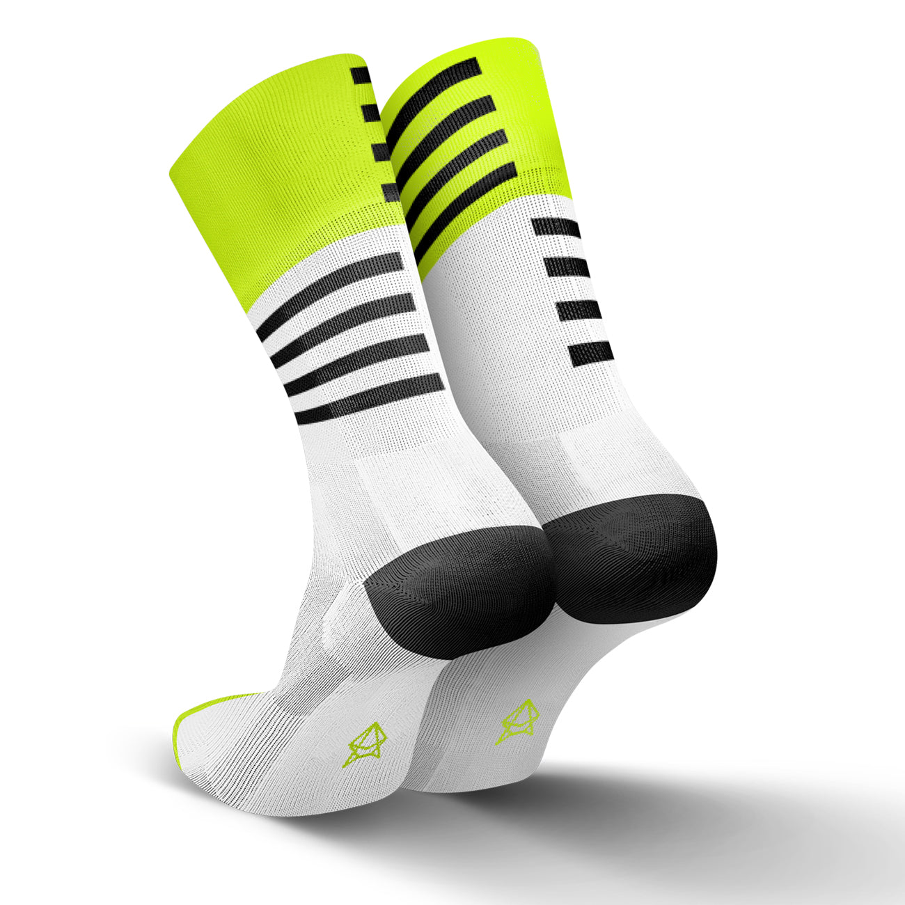 Incylence Ultralight Wings Triathlon Socks Long White Canary