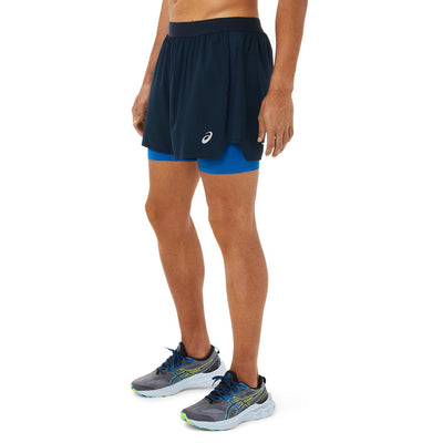 Asics Road 2-N-1 5In Short Herren French Blue Lake Drive