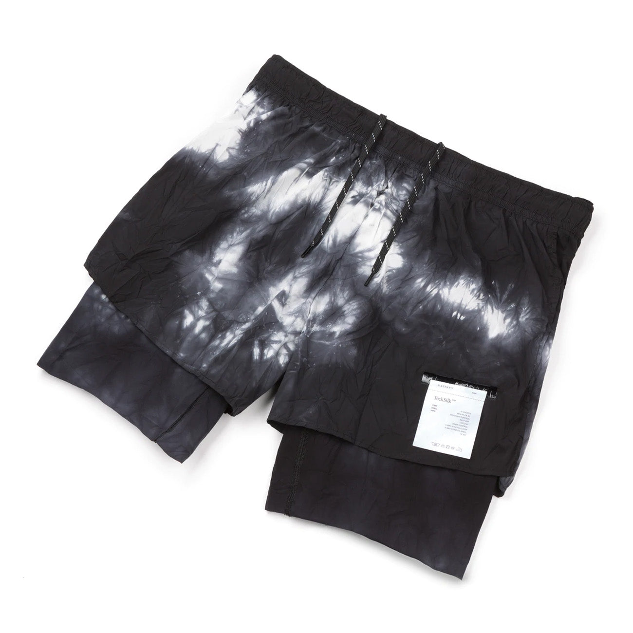Satisfy Running Techsilk 8 Shorts Black Batik