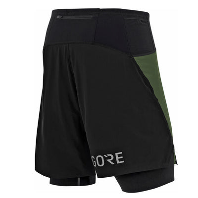 Gore Wear R7 2in1 Shorts Herren Utility Green Black