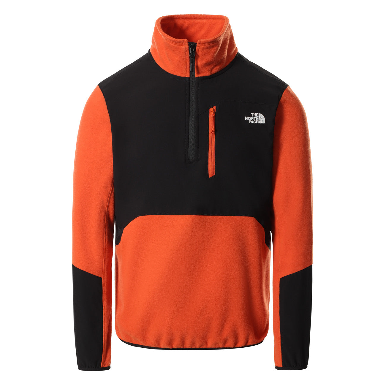 The North Face M Glacier Pro 1/4 Zip Fleece Herren Burnt Ochre TNF Black
