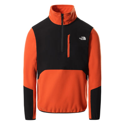 The North Face M Glacier Pro 1/4 Zip Fleece Herren Burnt Ochre TNF Black