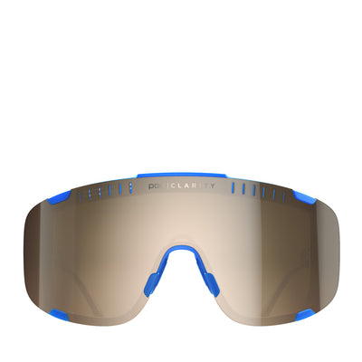 POC Devour Sunglasses Opal Blue Translucent Brown Silver Mirror