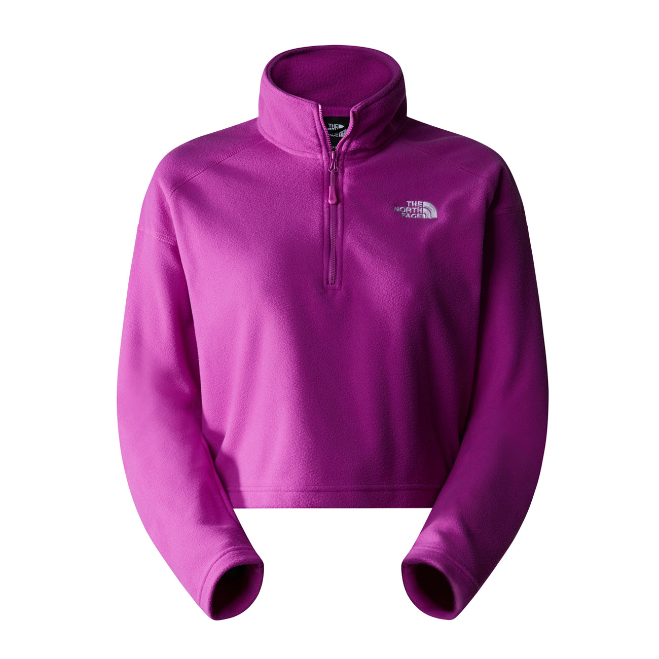 The North Face W 100 Glacier Cropped 1/4 Zip Fleece Damen Purple Cactus Flower