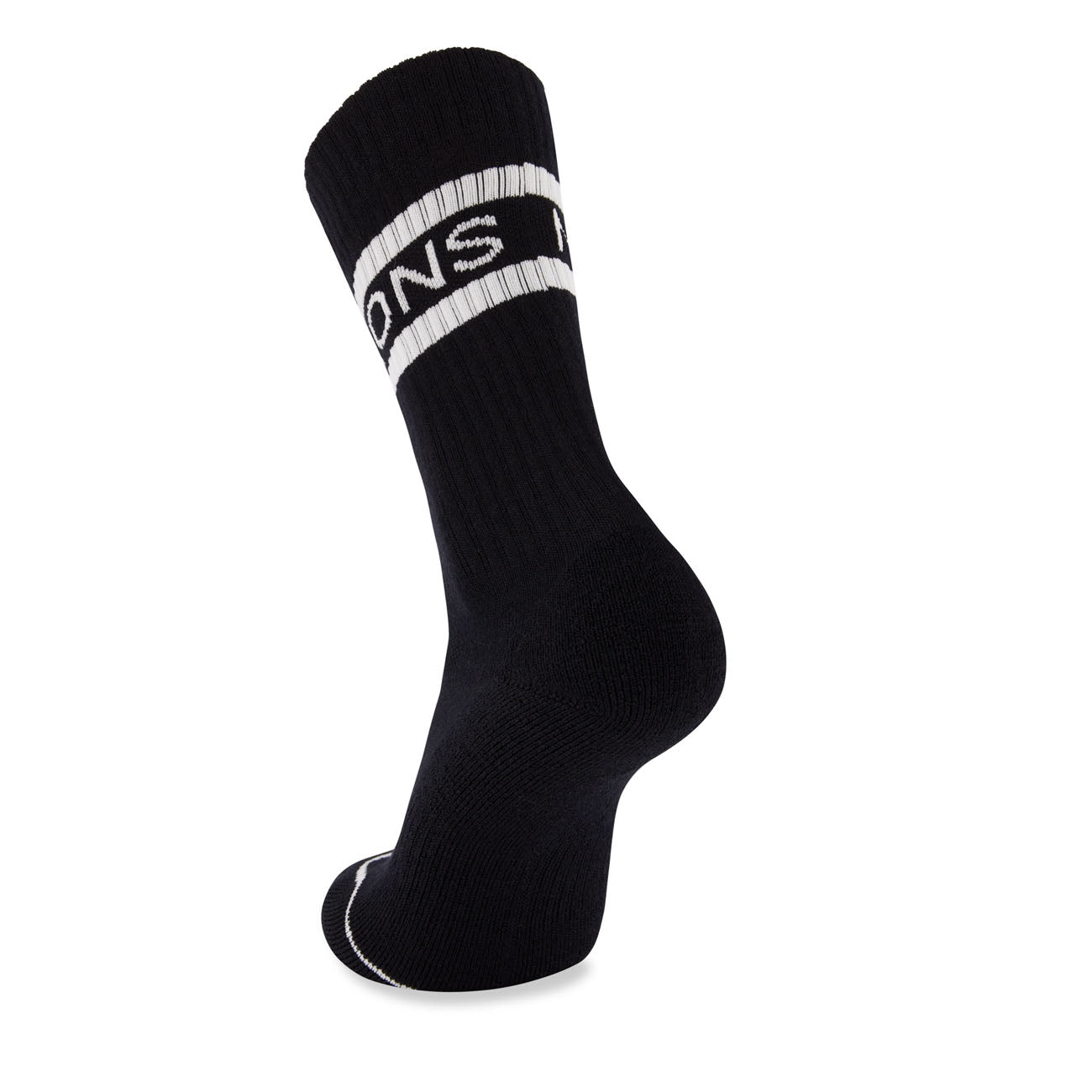 Mons Royale Unisex Signature Crew Sock Band Black White