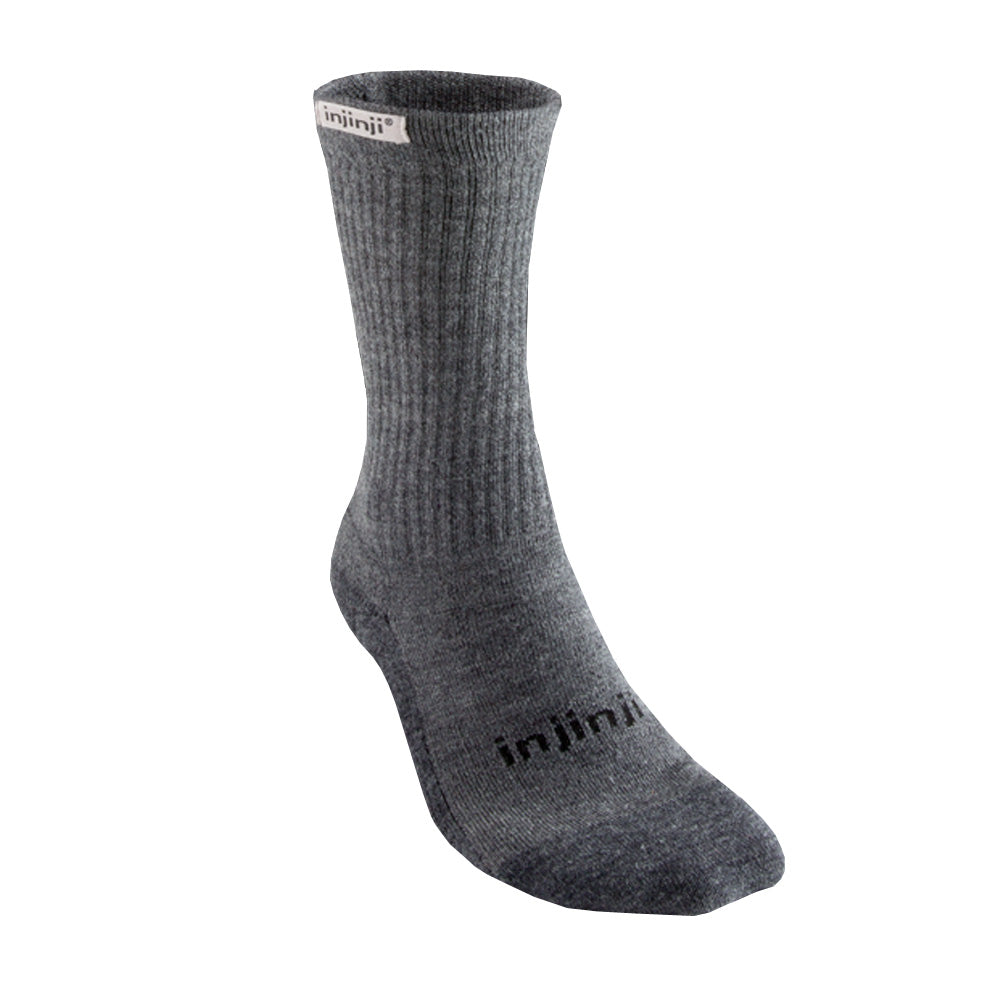 Injinji Mens Hiker Crew Socks Charcoal