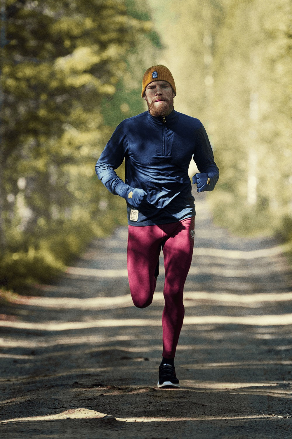 YMR Track Club Änggården Men’s Tights Herren Wine Red