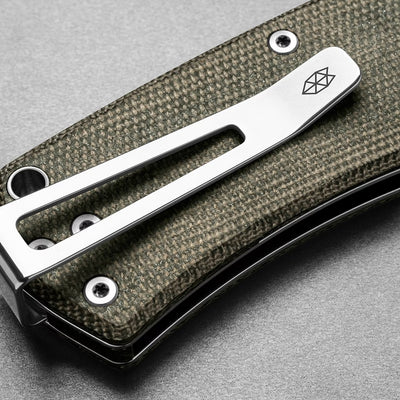 The James Brand The Folsom Taschenmesser OD Green Stainless Micarta