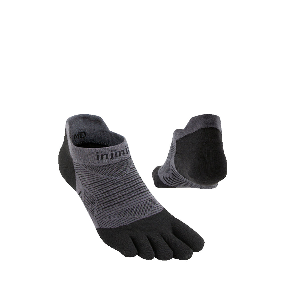 Injinji Run Lightweight No Show Socks Black