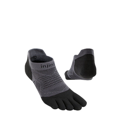 Injinji Run Lightweight No Show Socks Black