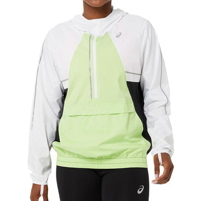 Asics Lite Show Jacket Damen Brilliant White Lime Green