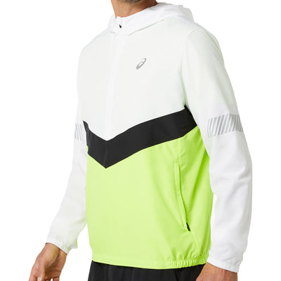 Asics Lite Show Jacket Herren Brilliant White Hazard Green