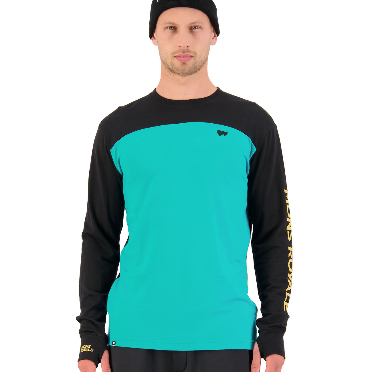 Mons Royale Mens Yotei Tech Longsleeve Herren Marina Black