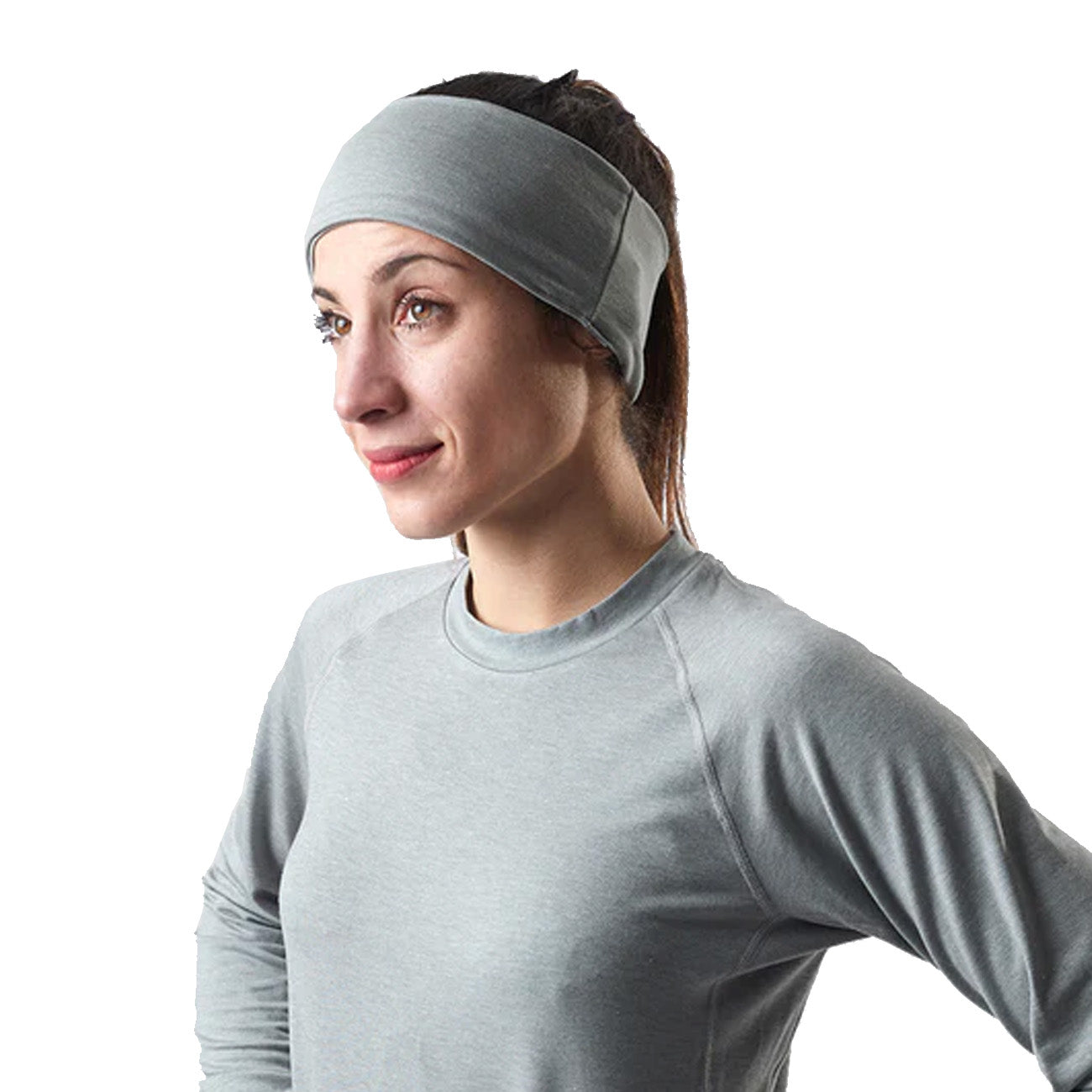 runamics Running Merino Headband Stirnband Unisex Grey