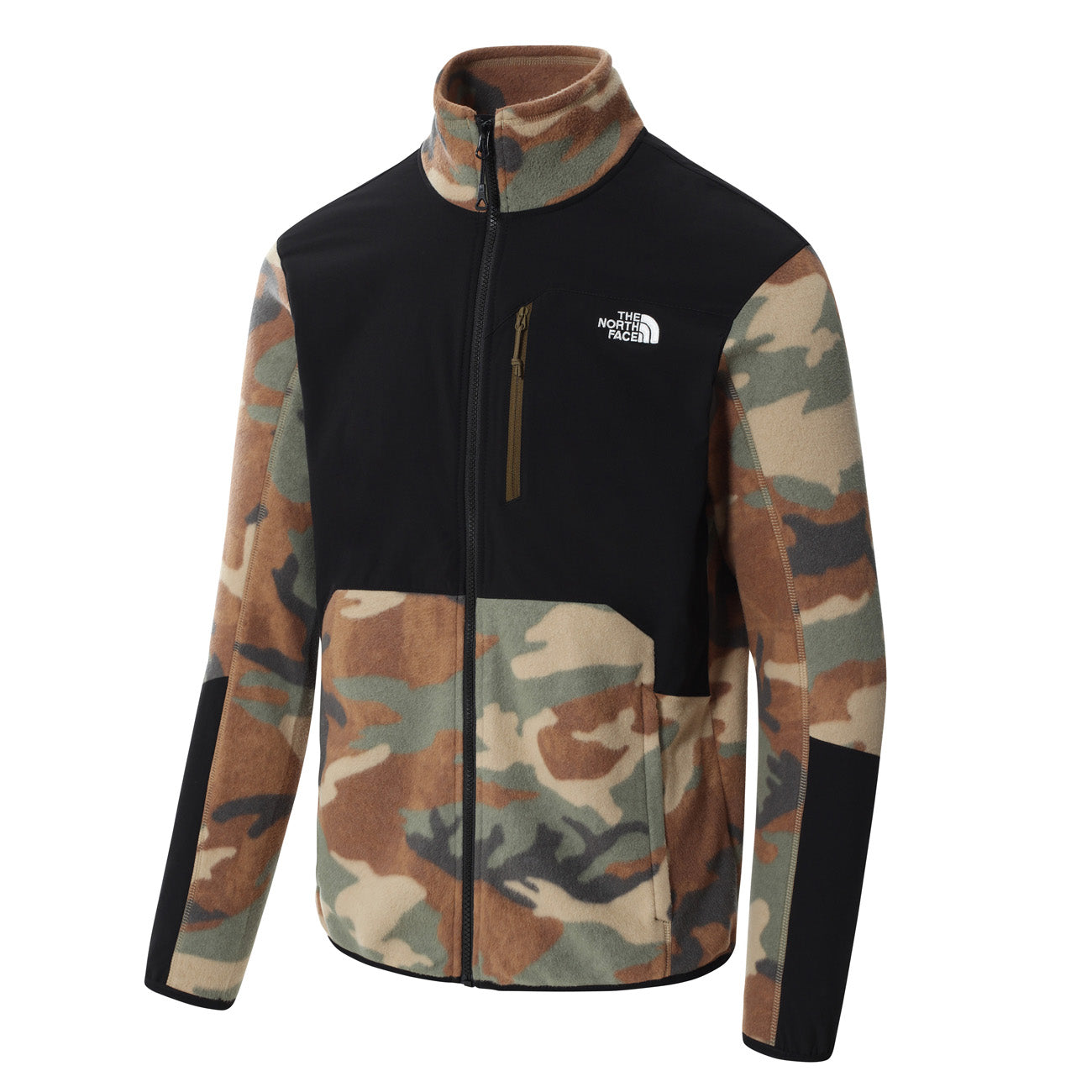 The North Face M Glacier Pro Full Zip Jacket Herren TNF Camo Print TNF Black