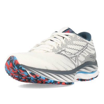 Mizuno Wave Rider 26 Damen White Silver Ibiza Blue