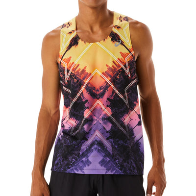 Asics Marathon Singlet Herren Light Orange Orange Pop Amethyst