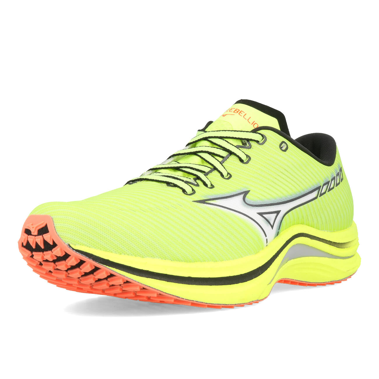 Mizuno Wave Rebellion Herren Neo Lime White Neon Flame