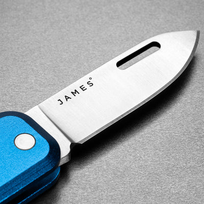 The James Brand The Elko Taschenmesser Cerulean Stainless Aluminum