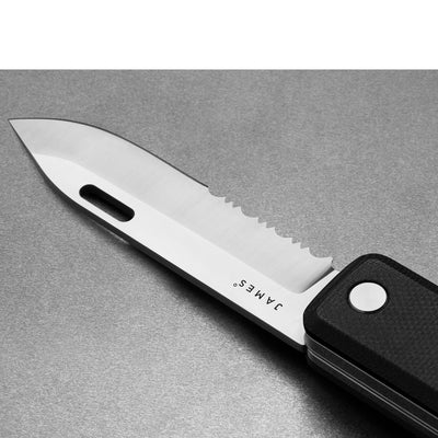 The James Brand The Ellis Taschenmesser Scissors Black Stainless G10 Serrated