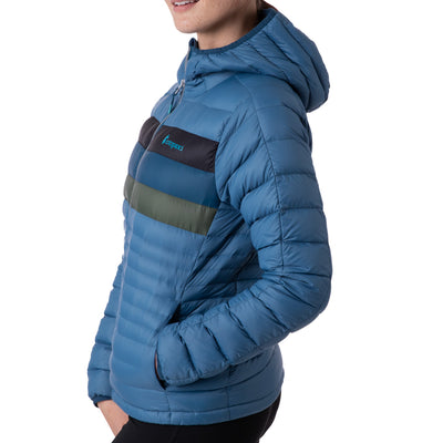 Cotopaxi Fuego Down Hooded Jacket Damen Denim Stripes