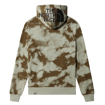 The North Face M Seasonal Drew Peak Pullover Herren Light Military Olive Retro Dye Print